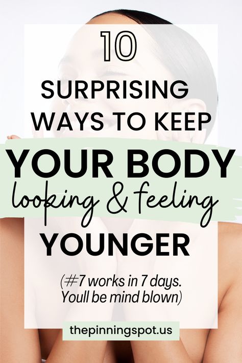 In this post, you'll learn 10 surprising ways to keep your body looking and feeling younger by slowing down the ageing process . They're the secrets to looking and feeling younger inside that all older women who look young use! So if you're wondering What does it really take to feel younger? This post has 10 surprising tips to maintain your youthfulness and vitality. It is the key to unlocking a youthful appearance and mindset as well as revitalising  your body and maintaining a youthful glow! Baddie Thigh Tattoos, Fashion On A Budget, Dna Repair, Winter Wardrobe Essentials, Anti Aging Supplements, Simple Health, Daily Energy, Younger Skin, Thigh Tattoos