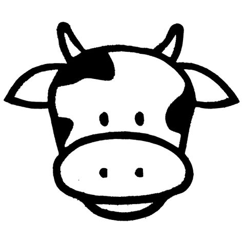 Cow Head Outline, Grazing Cow, Face Coloring, Cow Coloring Pages, Face Clipart, Cow Colour, Cow Drawing, Cow Face, Cow Pictures