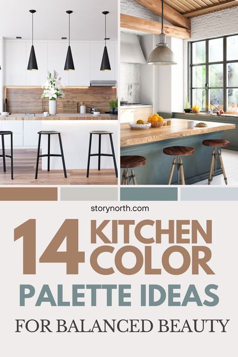 Achieve a harmonious balance in your kitchen with these carefully curated color palettes. Explore tones that seamlessly blend, creating a space that is both visually stunning and soothing. #BalancedDesign #KitchenHarmony #ColorfulLiving Redo Kitchen Countertops, Kitchen Countertop Redo, Kitchen Counter Decorations, Kitchen Countertops Colors, Kitchen Color Pallet, Warm Kitchen Colors, Kitchen Color Combos, Neutral Kitchen Colors, Small Kitchen Colors