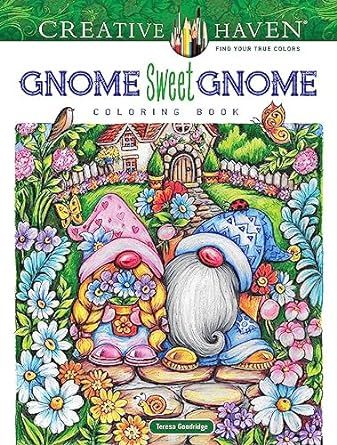 Creative Haven Coloring Books, Gnome Sweet Gnome, Adults Coloring, Dover Publications, Christmas Gnomes, Beach Camping, Coloring Pages For Adults, Adult Colouring, Mandala Coloring