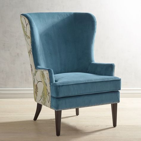 Pier 1 Imports Asher Chair With Peacock Back Detail (650 CAD) ❤ liked on Polyvore featuring home, furniture, chairs, teal, upholstered chair, teal wingback chair, upholstery chairs, peacock chair and mid century wing chair Styling Bedroom, Teal Chair, Wing Chairs, Teal Accent Chair, Farmhouse Vibes, Leather Dining Room Chairs, Chair Decor, Vintage Revival, Printed Chair