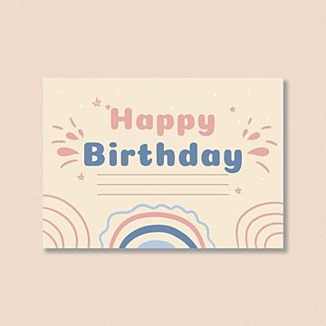 Birthday Card Template Design, Greeting Card Design Templates, Cute Pink Birthday, Pink Birthday Card, Editable Birthday Cards, Birthday Cards Images, Digital Birthday Cards, Gift Card Template, Mini Note