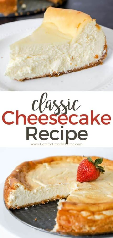 9 Inch Cheesecake Recipe, Homemade Cheesecake Recipe, Cheesecake Recipes Easy Homemade, Pie For Thanksgiving, Homemade Cheesecake Recipes, Plain Cheesecake, Morning Magic, Cheesecake Recipes Classic, Homemade Cheesecake