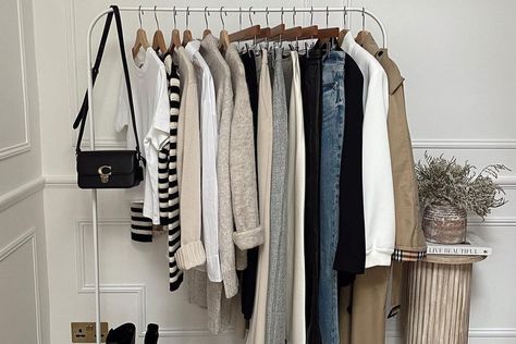 "Underconsumption Core" is Everywhere: Here’s How I’ve Been Keeping a Minimalist Wardrobe for Years - The Everygirl Style Hacks, Budget Outfits, Minimalist Closet, Colorful Sneakers, Capsule Wardrobe Outfits, The Everygirl, All White Outfit, Fashion Capsule, Rent The Runway