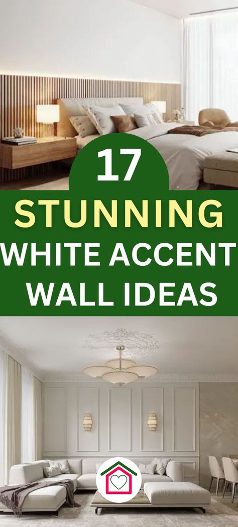 White Walls Accent Wall, Plain Walls Ideas, White Wood Accent Wall Bedroom, Light Colored Accent Wall, Transitional Accent Wall, 2 Windows Living Room, Accent Wall To Make Room Look Bigger, Vaulted Accent Wall, White Accent Wall Bedroom