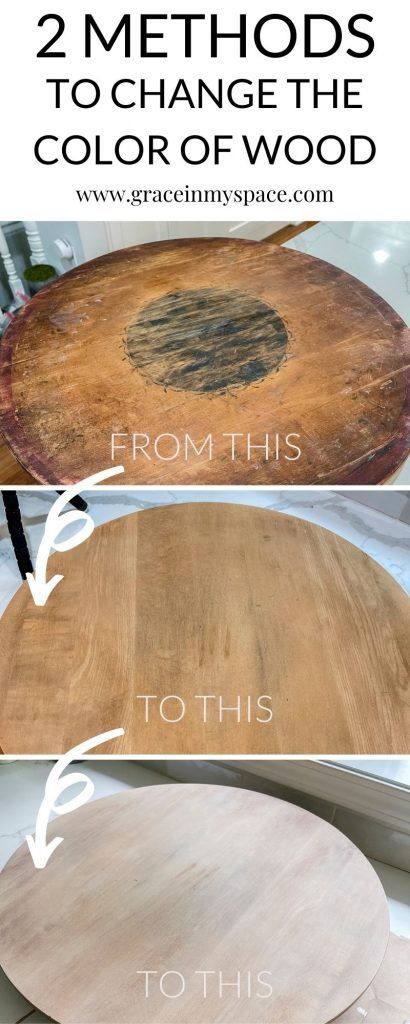 How To Stain A Wood Table, Beige Stained Wood, Limewash Furniture Before And After, Wood Wash Colors, Farmhouse Wood Stain Color, How To Lighten Wood Stain, Wood Refinishing Ideas, Bar Keepers Friend To Lighten Wood, Two Toned Painted Furniture