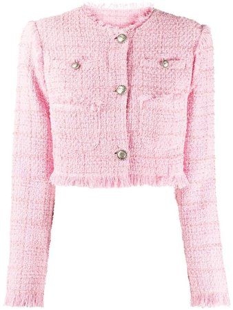 Tweed Cropped Jacket, Pink Tweed, Upcycle Ideas, Outfit Maker, 가을 패션, Cropped Jacket, Jackets Online, Fame Dr, Tweed Jacket