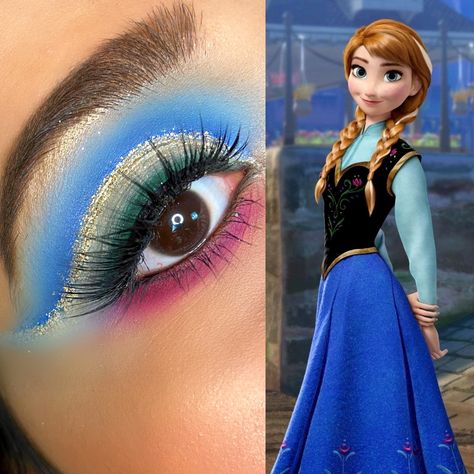 Anna From Frozen Makeup, Anna Frozen Makeup Look, Anna Makeup Frozen, Princess Anna Makeup, Anna Frozen Makeup, Kids Halloween Ideas, Anna Makeup, Sven Frozen, Frozen Makeup