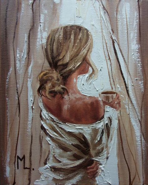 Morning Window, Beginners Canvas Painting, Monika Luniak, Room Palette, Painting On Canvas For Beginners, Painting Room, Canvas For Beginners, Female Art Painting, Painting Inspo