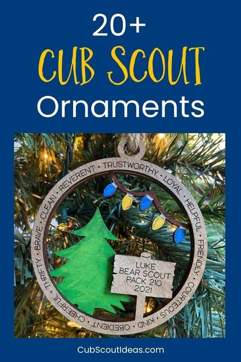 Scout Christmas Ornaments, Cub Scout Christmas Ornaments, Scout Ornaments Diy, Cub Scout Christmas Crafts, Cub Scout Christmas Party, Cub Scout Ornaments Diy, Cub Scout Ornaments, Lion Activities, Scout Ornaments