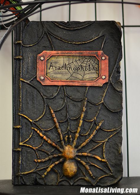 Spell Book Covers, Spider Book, Halloween Spell Book, Diy Notebook Cover, Halloween Spells, Homemade Books, Gift Basket Ideas Christmas, Halloween Fest, Creepy Halloween Decorations