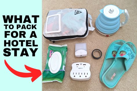 What To Pack For An Overnight Hotel Stay, Hotel Cleaning Kit, Hotel Must Haves, Hotel Organization Hacks, Extended Stay Hotel Living Hacks, Target Travel Essentials, Food To Pack For Hotel Stay, Hotel Packing List, Hotel Room Hacks