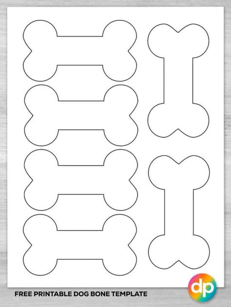 Dog Bone Pattern Free, Dog Crafts Preschool, Dog Bone Template, Bone Template, Paw Template, D Is For Dog, Dog Template, Dog Printable, Crafts At Home