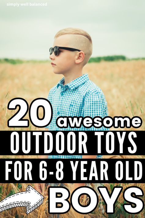 The best outdoor toys for boys. This gift guide is full of the best toys for 7 year old boys who love to be outside. Tons of outside toys for any child age 6-8 who is active and full of energy. If you are looking for kids outdoor toys and gift ideas for birthday's or Christmas you need to take a look! Diy Outdoor Toys For Kids, Diy Outdoor Toys, Boys Crafts, Outdoor Toys For Boys, Best Outdoor Toys, Outdoor Decor Ideas, Cool Toys For Boys, Kids Toys For Boys, Outdoor Aesthetic