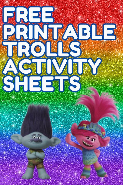 Get ready to unleash your inner Troll and have some coloring, puzzling and gaming fun with these free printable Trolls activity sheets featuring the newest movie Trolls Band Together! Troll Craft Kids, Trolls Birthday Party Printables Free, Trolls Birthday Activities, Trolls Arts And Crafts For Kids, Trolls Birthday Games, Trolls Craft Ideas, Trolls Party Games, Trolls Birthday Party Games, Trolls Activities