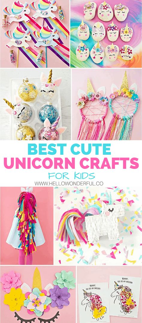 Diy Unicorn Crafts, Arts And Craft Storage, Camp Event, Unicorn Crafts For Kids, Diy Crafts To Do At Home, Unicorn Diy, Craft Ideas Easy, Craft For Preschool, Unicorn Craft