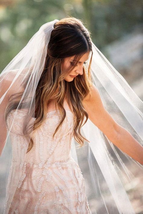 Bridal Hair Half Up, Unique Wedding Hairstyles, Wedding Hair Half, Half Up Half Down Wedding, Romantic Wedding Hair, Scottsdale Wedding, Sedona Wedding, Wedding Hairstyles With Veil, Wedding Hairstyles Half Up Half Down