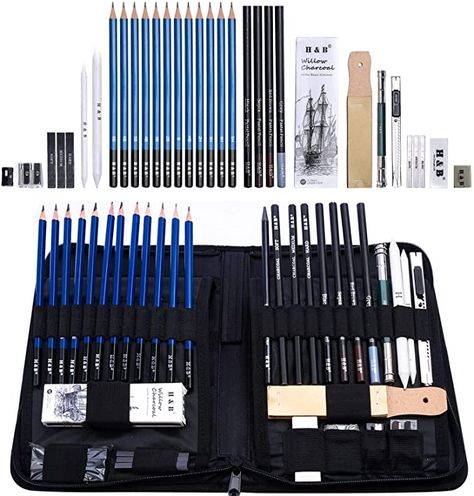 Best Sketching Pencils, Sketch Kit, Drawing Kits, Drawing Pencils, Artist Pencils, Drawing Tutorials For Beginners, Drawing People Faces, Architecture Model House, Art Tools Drawing