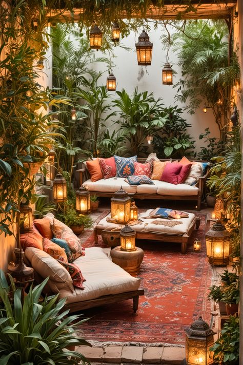 23 Boho Outdoor Patio Ideas Inspiration for 2024 – The Crafty Hacks Boho Gazebo Decor, Bohemian Cottage Decor Ideas, Cute Boho Aesthetic, Backyard Terrace Ideas, Outdoor Patio Aesthetic, Boho Outdoor Patio Ideas, Modern Boho Patio, Garage Patio Ideas, Aesthetic Patio