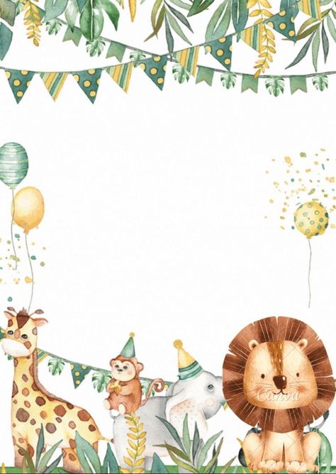 Wild One Birthday Party Boys Invitations, Happy Birthday Animals, Safari Baby Shower Boy, Safari Animals Birthday, Lion Birthday, Wild One Birthday Invitations, Boys First Birthday Party Ideas, Baby Birthday Decorations, Jungle Theme Birthday