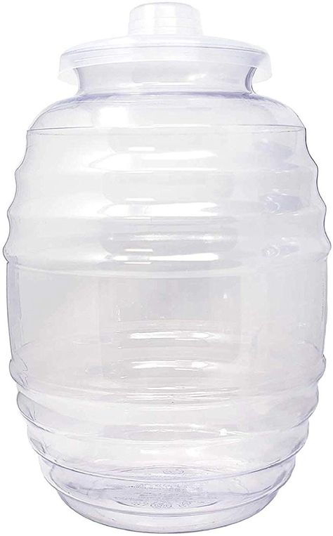 Amazon.com | Made In Mexico Vitrolero Tapadera 3 Gallon Aguas Frescas Water Plastic Barrel Juice Beverage Container Jug with Lid, 11 L Clear - BPA Free: Iced Beverage Dispensers 5 Gallon Water Jug Stand, Glass Water Jug Drink Dispenser, Plastic Juice Bottle Packaging, Juice Container, Plastic Jars With Lids, Glass Beverage Dispenser, Gallon Water Jug, Beverage Dispensers, Agua Fresca