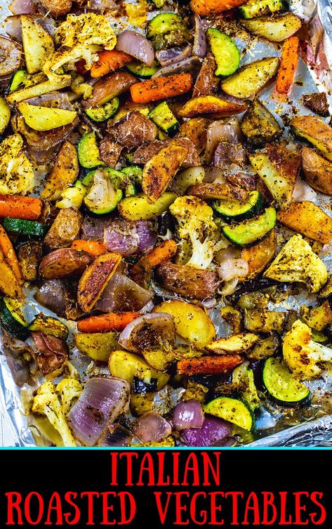 Italian Roasted Vegetables Italian Roasted Vegetables, Tuscan Seasoning, Side Vegetables, Healthy Substitutes, Italian Side Dishes, Mothers Days, Yummy Fruit, Italian Roast, Low Carb Side