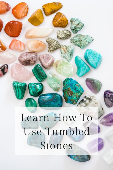 Crystal Chips Ideas Diy, What To Do With Tumbled Rocks, Tumbled Rock Jewelry, Tumbled Rocks Crafts, Tumbling Crystals, Tumbled Stone Jewelry, Tumbled Rocks, Tumbled Crystals, Crystal Uses