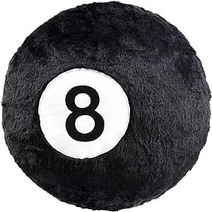 Dripykiaa 8 Ball Throw Pillow, 14" Decorative Pillows Throw Cushion Home Decoration Plush Sporty Design Ball Pillow for Women, Men Bestselling Comfort and Stylish Accent Decor 70s Home Aesthetic, Dorm Room Must Haves, Bathroom Must Haves, Round Throw Pillow, Ball Pillow, Fun Throw Pillows, Round Throw Pillows, Cozy Spot, Garden Pillows