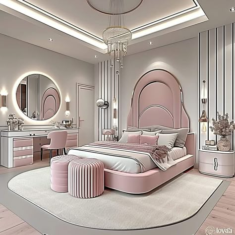 Aesthetic Rooms For Teenagers, Teen Bedrooms Ideas, Teen Bedroom Ideas For Small Rooms, Small Rooms Aesthetic, Aesthetic White Bedroom, Teens Bedroom Ideas, Elegance Bedroom, Luxury Room Design, Royal Bedroom Design