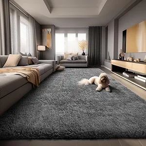 Soft Nursery Rug, Grey Fluffy Carpet, Fluffy Carpet, Fuzzy Rug, Carpets For Kids, Indoor Carpet, 9x12 Area Rugs, Fluffy Rug, Rugs For Living Room