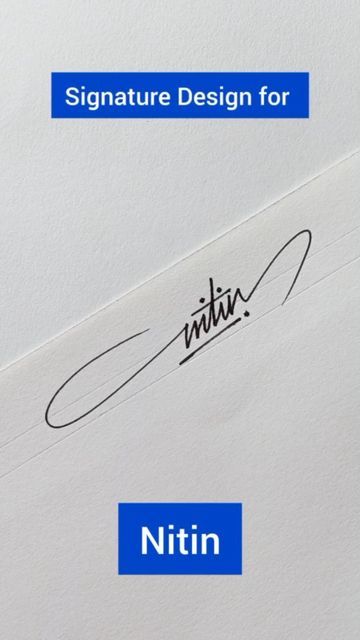 Yash Jadhav on Instagram: "Signature Design for Nitin Chouhan ✍🏻 Follow me on @dyashjadhav Dm me for 📮📬 Here only paid work are accepted, after that the design of the signature will be made and communicated to you. [yashwantjadhav86@gmail.com] . •If you have any doubt and question about the signature, then you must write in the comment box. •If you like my work so please subscribe my Youtube channel links in boi......✍️ . . #signature #signaturestyle #handwriting #writing #somehelp #handmade Nitin Name Tattoo, Name Signature, Scripture Of The Day, Tattoo Desings, Subscribe My Youtube Channel, Name Tattoo, Actor Photo, Name Art, Please Subscribe