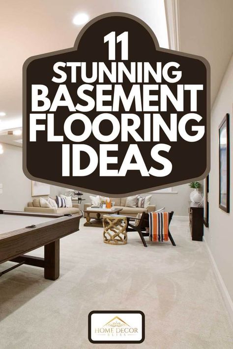 11 Stunning Basement Flooring Ideas Game Room Movie Room, Painting Basement Floors, Concrete Basement Floors, Cheap Basement Remodel, Best Flooring For Basement, Basement Floors, Room Movie, Basement Organization, Dream Basement