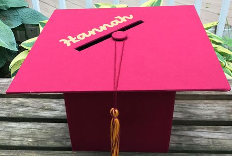 20+ Custom Graduation Card Box Ideas 2019 | Shutterfly Graduation Card Box Diy, Stitch Graduation, Party Card Box, Graduation Card Box, Diy Graduation Cards, Graduation Party Cards, Card Box Ideas, Diy Card Box, Grad Diy