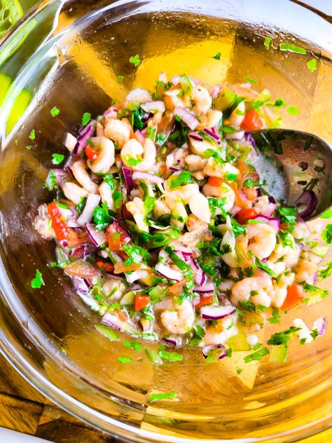 Mexican Ceviche, Shrimp Ceviche Recipe, Isabel Eats, Shrimp Avocado Salad, Hispanic Recipes, Mexican Shrimp, Mexican Flavors, Bariatric Diet, Ceviche Recipe