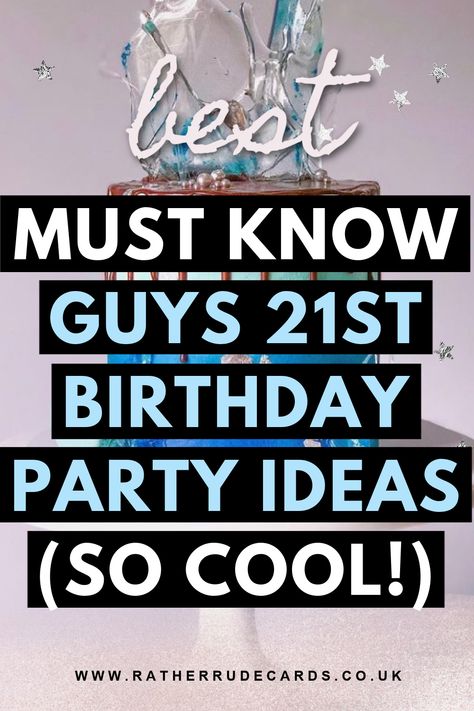 DIY creative 21st birthday party ideas for guys 21st Ideas For Guys, 21st Birthday Decorations For Guys For Him, 21 Party Ideas 21st Birthday For Men, Birthday Ideas For 21st Birthday Guys, 21st Birthday Decorations For Men, 21st Decorations For Guys, 21st Guys Birthday Ideas, Mens 21st Birthday Party Ideas, 21st Birthday Decor Ideas For Guys