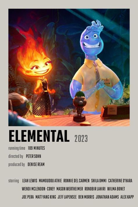 Elemental Movie, Pixar Poster, Animated Movie Posters, Good Animated Movies, New Disney Movies, Disney Movie Posters, Random Objects, Disney Movies To Watch, Movie Card