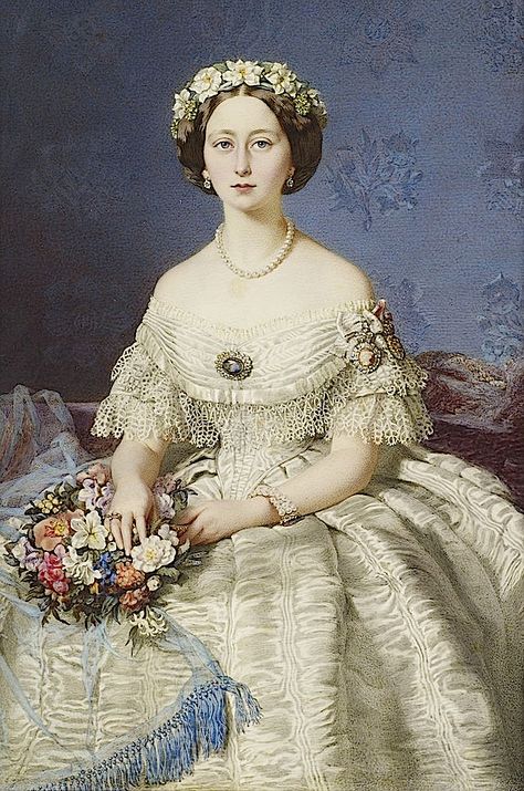 1860 Princess Alice by Eduardo de Moira (Royal Collection) Era Victoria, Queen Victoria Prince Albert, 1860 Fashion, Alexandra Feodorovna, Princess Alice, Historical Painting, European Royalty, Victorian Women, The United Kingdom