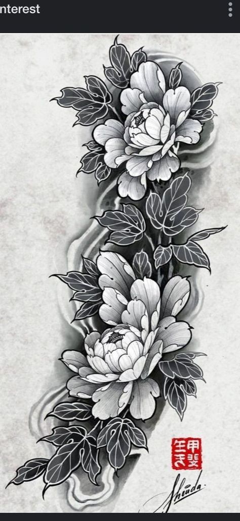 Japanese Style Flowers Tattoo, Japanese Traditional Sleeve Design, Japanese Flower Sleeve Tattoo Men, Japanese Botanical Tattoo, Japanese Flower Tattoo Art, Magnolia Forearm Tattoo, Girly Japanese Tattoo, Japanese Background Tattoo Design, Cherry Blossom Arm Tattoo Sleeve