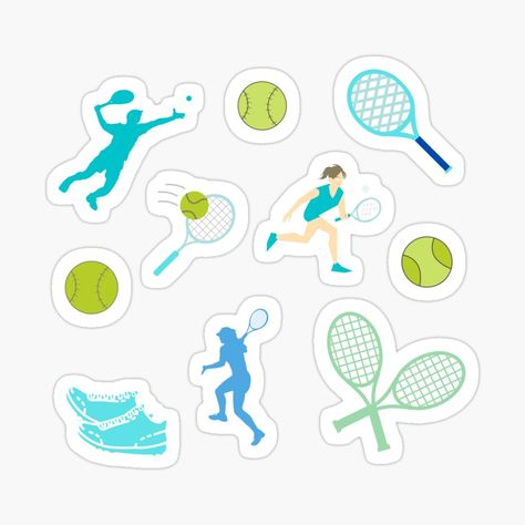 Get my art printed on awesome products. Support me at Redbubble #RBandME: https://www.redbubble.com/i/sticker/Tennis-world-by-Masgraphics/77955601.JCQM3?asc=u Sports Stickers Aesthetic, Sport Stickers Printable, Tennis Stickers Printable, Beach Tennis Design, Tennis Clipart, Tennis Stickers, World Sticker, Tennis World, Decorate Notebook