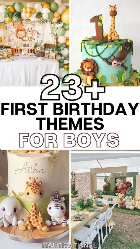 Discover a vast selection of 23 charming themes for boys' first birthdays that will help you create lasting memories! Whether your little one is into superheroes or enjoys exploring the wild jungle, there is a perfect theme to commemorate this special milestone. Celebrate in style and make it a day to remember with these fantastic first birthday ideas for boys!