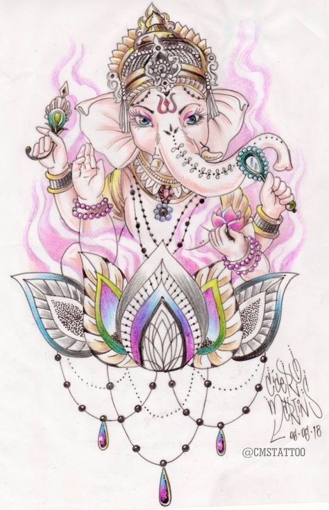 Ganesha Tattoo Mandala, Arte Ganesha, Ganesh Tattoo, Arte Yoga, Ganesha Tattoo, Mandala Wallpaper, Polynesian Tattoos, Geometric Tattoos, Elephant Tattoo