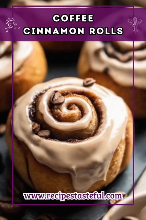 Delightful Coffee Cinnamon Rolls topped with a light brown coffee frosting, perfect for cozy mornings or a special brunch! Brown Sugar Frosting For Cinnamon Rolls, Coffee Rolls, Cinnamon Rolls Sticky Buns, Coffee Frosting, Cinnamon Roll Frosting, Coffee Icing, Brown Sugar Frosting, Cinnamon Roll Icing, Healthy Dessert Options