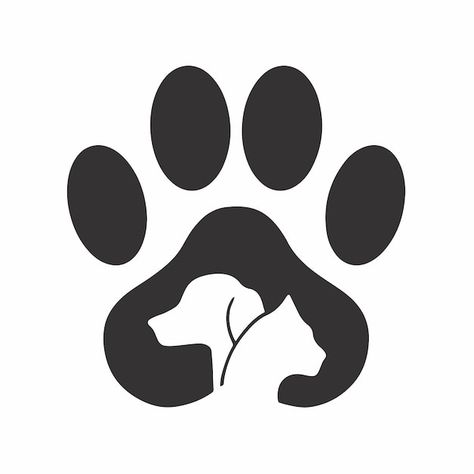 Logo Design For Pet Shop, Dog Paw Logo Design, Paws Logo Design, Pet Store Logo Ideas, Paw Logo Design Ideas, Dog Shop Logo, Animals Logo Design Ideas, Pets Logo Design, Paw Print Logo