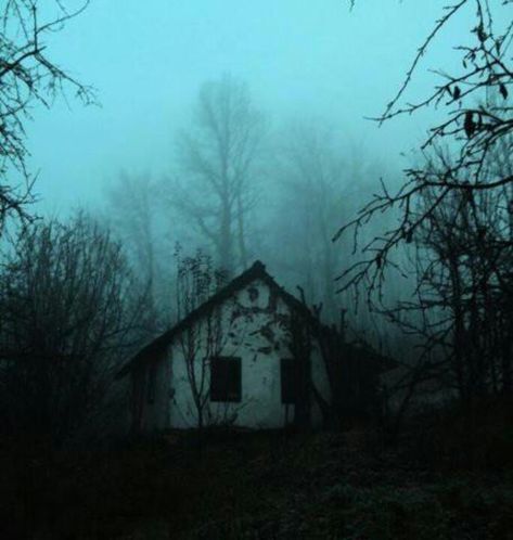 Creepy cottage Creepy Houses, Creepy Images, Spooky Places, Spooky House, Abandoned House, Haunted Places, Dark Places, Dark Photography, Old Building