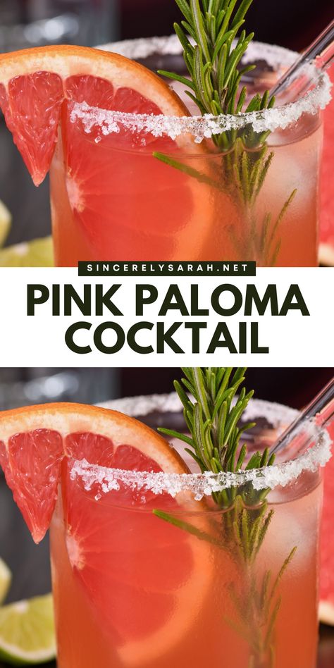 Ready to shake up your cocktail repertoire? 🌸 Try Pink Paloma Cocktails, the ultimate blend of citrusy goodness and smooth tequila! With its stunning pink hue and refreshing taste, this drink is sure to become your new favorite. Whether you're sipping by the pool or toasting with friends, Pink Paloma Cocktails offers a delightful mix of flavors that are both sophisticated and fun. Cheers to delicious moments! Pink Color Cocktails, Pink Paloma Cocktail, Pink Tequila Cocktail, Paloma Cocktail Tequila, Easy Tequila Cocktails, Fall Cocktails Easy, Tequila Paloma, Chocolate Tartlets, Mint Chocolate Chip Cupcakes