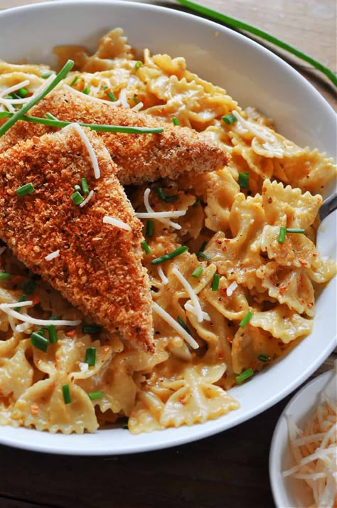 Vegan Cajun Alfredo Pasta and Tofu Cajun Alfredo Pasta, Cajun Tofu, Cajun Alfredo, Rabbit And Wolves, Vegan Cajun, Tofu Pasta, Breaded Tofu, Tofu Recipe, Vegan Pasta Recipes