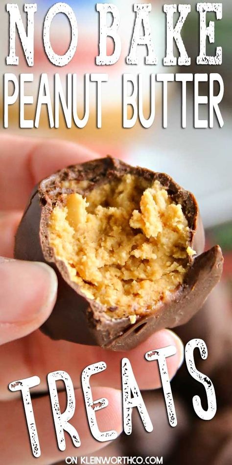 Easy No-Bake Peanut Butter Balls - Yummi Haus Easy Christmas Snack Ideas, Easy To Make Treats, Easy Christmas Treat, Christmas Snack Ideas, Peanut Butter Balls Easy, Christmas Treat Ideas, Peanut Butter Balls Recipe, Christmas Sweet Treats, Christmas Snack