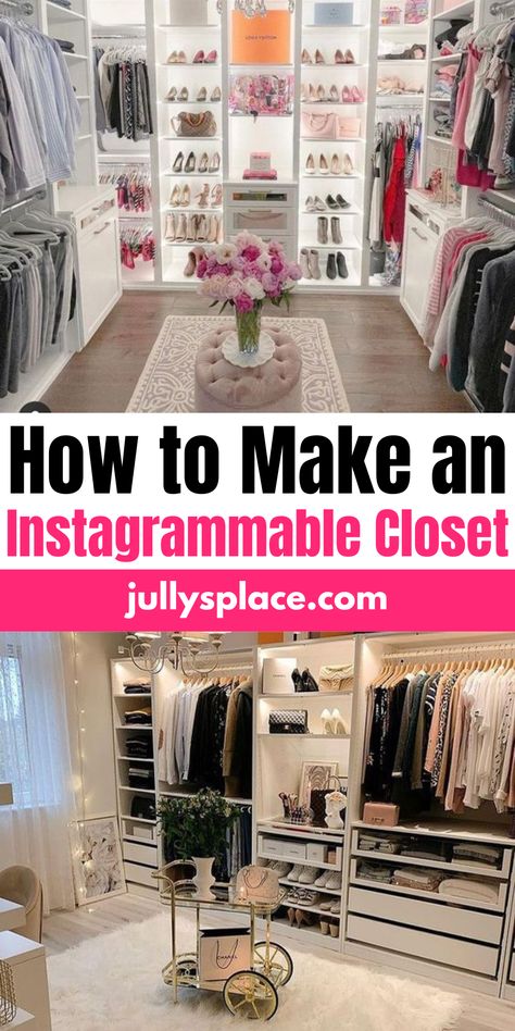 Instagrammable Closet Bedroom Transformed To Closet, Room Turned To Closet, Turning Small Room Into Closet, Open Closet With Mirror, Diy Bedroom To Closet Ideas, How To Turn A Spare Bedroom Into A Closet, How To Decorate A Walk In Closet, Make A Bedroom Into A Closet, Making A Room A Closet