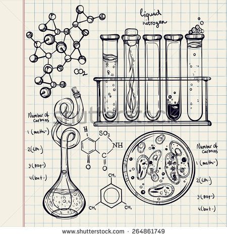 Alchemy Chemistry, Tattoo Elements, School Doodle, Science Equipment, Magic Tattoo, Doodle Inspiration, Test Tubes, Laboratory Equipment, Beakers