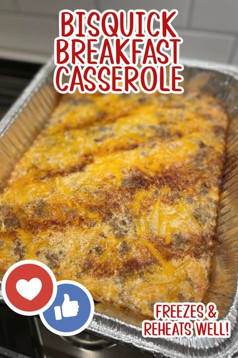 bisquick breakfast casserole, made ahead in a casserole dish Breakfast Casserole With Bisquick, Turkey Sausage Casserole, Sausage Egg Cheese Casserole, Easy Make Ahead Breakfast Casserole, Bisquick Breakfast Casserole, Bisquick Breakfast, Bisquick Sausage, Egg And Cheese Casserole, Breakfast Cheese Danish